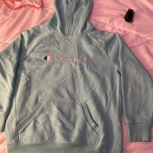 barley worn teal champion hoodie